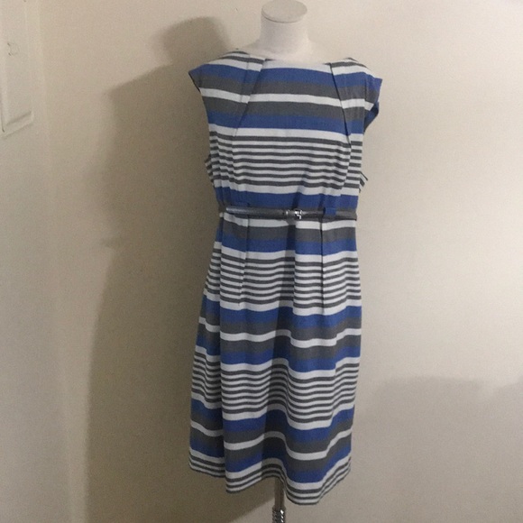 Calvin Klein Dresses & Skirts - Belted Striped Calvin Klein size 16w dress